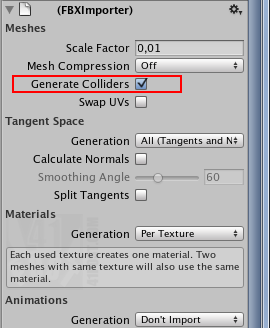 Generate Colliders Checkbox Image
