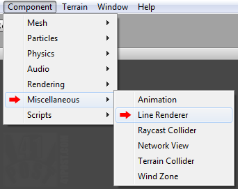 Attaching the Line Renderer