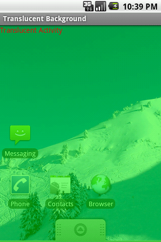 Translucent Background Screenshot