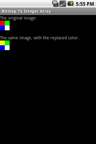 Bitmap to Integer Array Screenshot