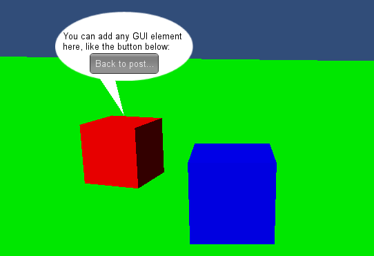 Unity: Speech Balloon example project screenshot