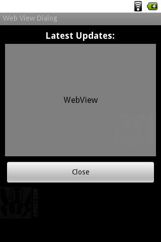 WebView Dialog preview, in Eclipse