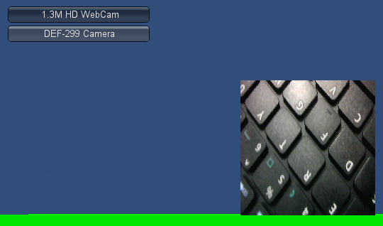 Screenshot of the 'MultipleWebCamPreview' script being executed