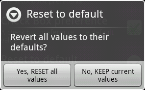 Reset to default screenshot.