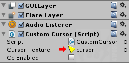 Assigning texture to be used as the cursor